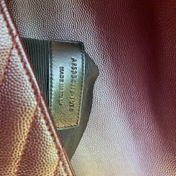 RECEIPT- SAINT LAURENT Large Monogramme Envelope Chain Bag - Bordeaux - Picture 10 of 13